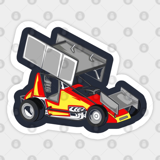 Sprint Car Racing Sticker by Shirtbubble